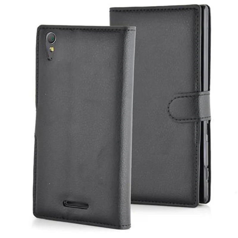 Cadorabo Hülle kompatibel mit Sony Xperia T3 Schutzhülle mit Magnetverschluss, Standfunktion und Kartenfach