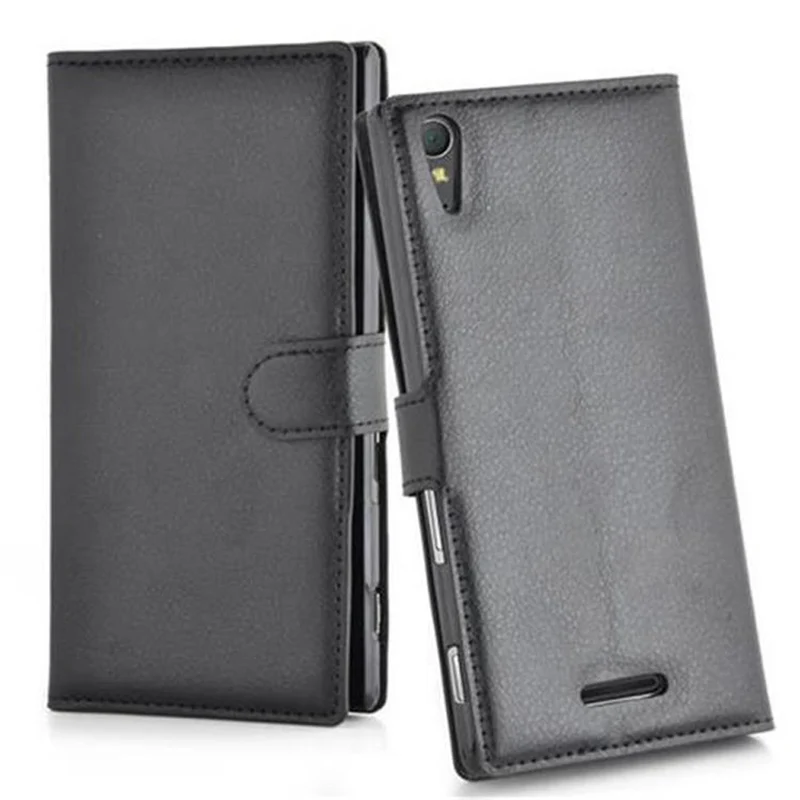 Cadorabo Hülle kompatibel mit Sony Xperia T3 Schutzhülle mit Magnetverschluss, Standfunktion und Kartenfach