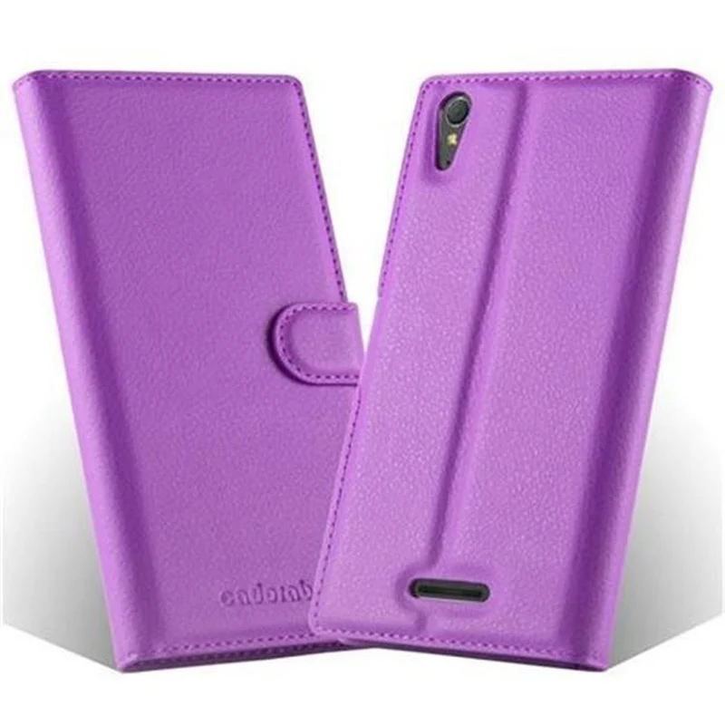 Cadorabo Hülle kompatibel mit Sony Xperia T3 Schutzhülle mit Magnetverschluss, Standfunktion und Kartenfach