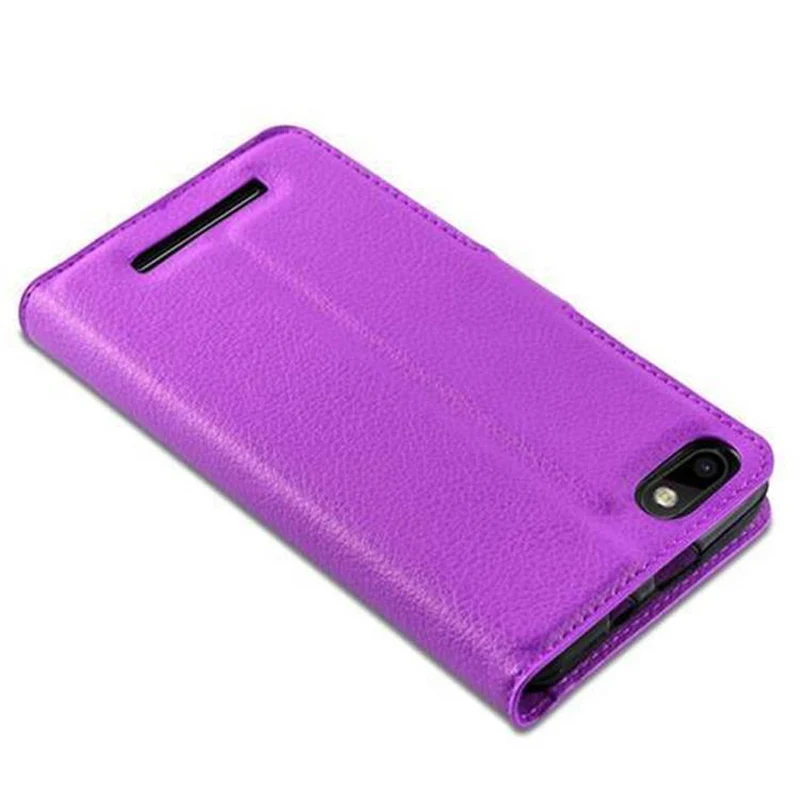 Cadorabo Hülle kompatibel mit WIKO LENNY 3 Schutzhülle mit Magnetverschluss, Standfunktion und Kartenfach