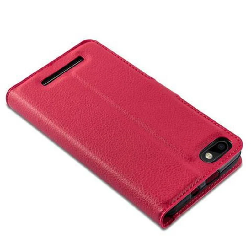 Cadorabo Hülle kompatibel mit WIKO LENNY 3 Schutzhülle mit Magnetverschluss, Standfunktion und Kartenfach