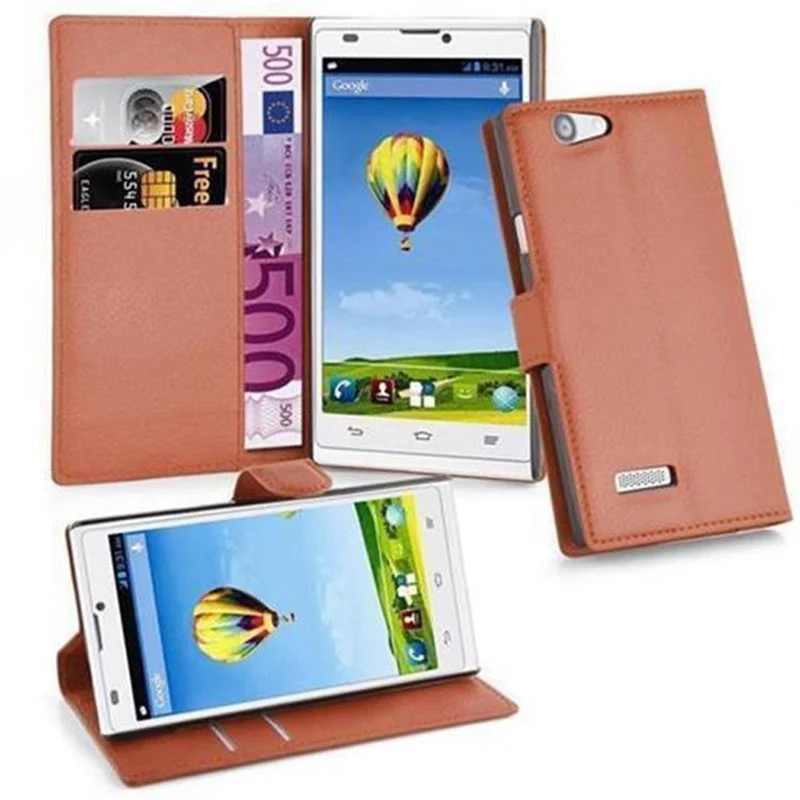 Cadorabo Hülle kompatibel mit ZTE Blade L2 Schutzhülle mit Magnetverschluss, Standfunktion und Kartenfach