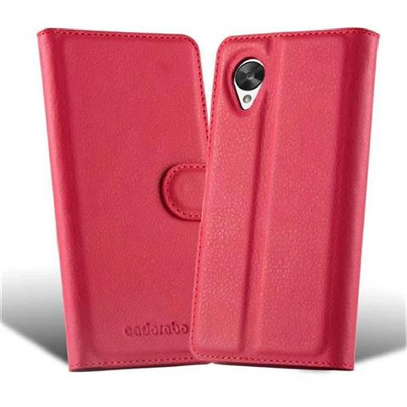 Cadorabo Hülle kompatibel mit LG Google NEXUS 5 Schutzhülle mit Magnetverschluss, Standfunktion und Kartenfach