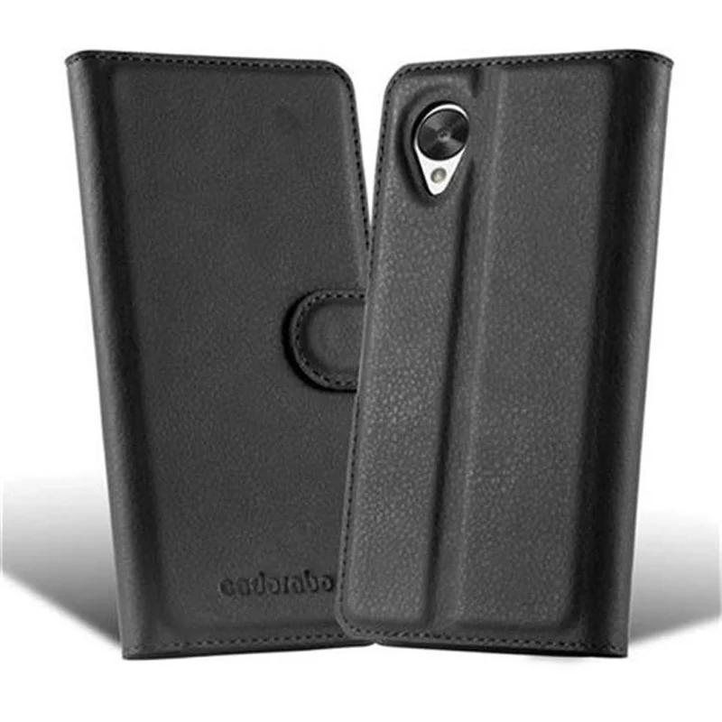 Cadorabo Hülle kompatibel mit LG Google NEXUS 5 Schutzhülle mit Magnetverschluss, Standfunktion und Kartenfach