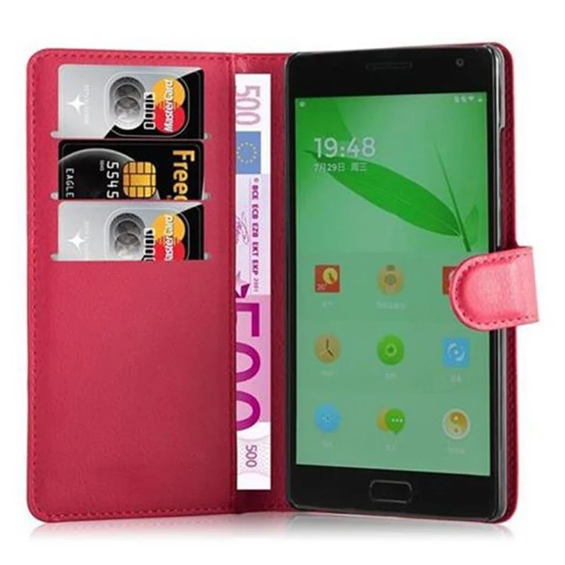 Cadorabo Hülle kompatibel mit OnePlus 2 Schutzhülle mit Magnetverschluss, Standfunktion und Kartenfach