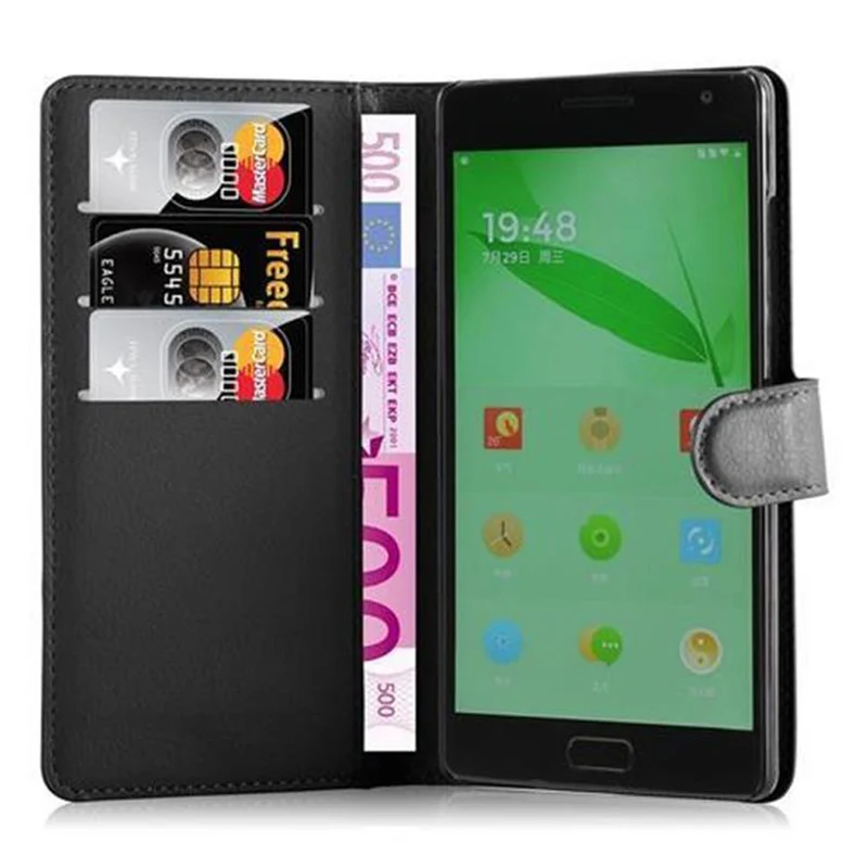 Cadorabo Hülle kompatibel mit OnePlus 2 Schutzhülle mit Magnetverschluss, Standfunktion und Kartenfach