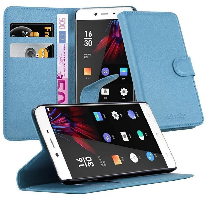 Cadorabo Hülle kompatibel mit OnePlus X Schutzhülle mit Magnetverschluss, Standfunktion und Kartenfach