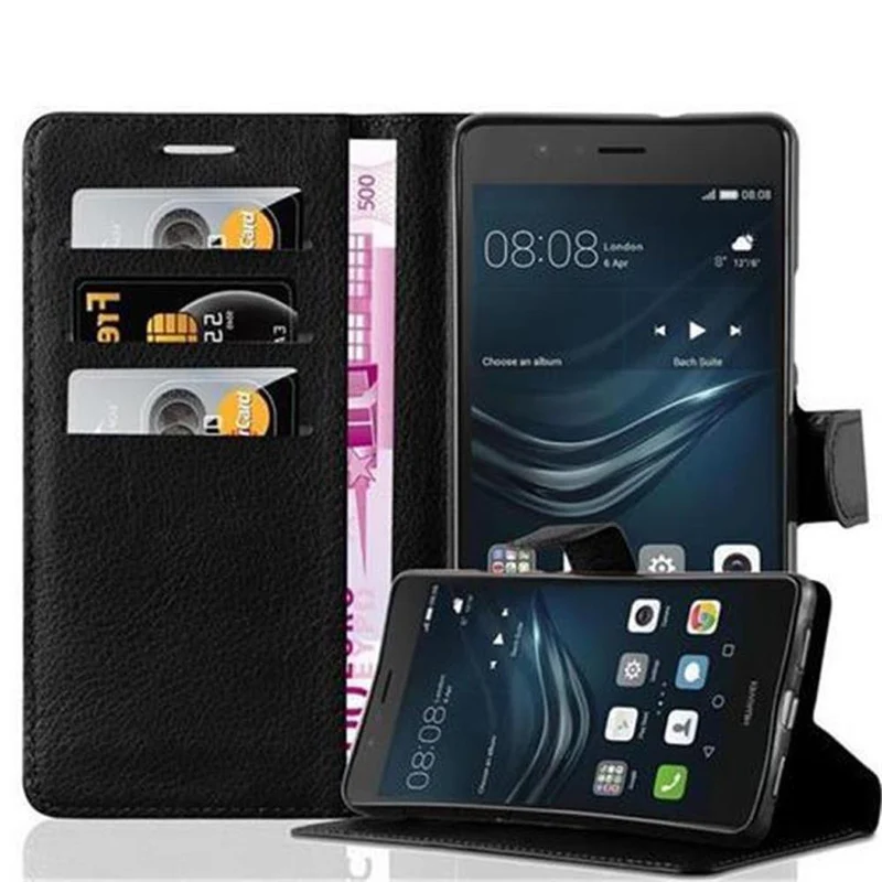 Cadorabo Hülle kompatibel mit Huawei P9 LITE 2016 / G9 LITE Schutzhülle mit Magnetverschluss, Standfunktion und Kartenfach