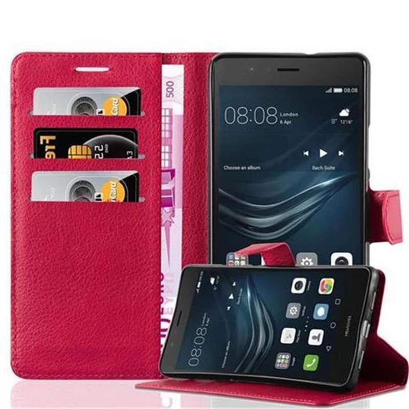 Cadorabo Hülle kompatibel mit Huawei P9 LITE 2016 / G9 LITE Schutzhülle mit Magnetverschluss, Standfunktion und Kartenfach