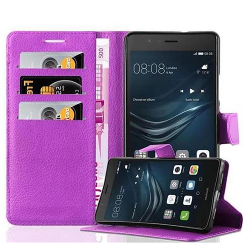 Cadorabo Hülle kompatibel mit Huawei P9 LITE 2016 / G9 LITE Schutzhülle mit Magnetverschluss, Standfunktion und Kartenfach