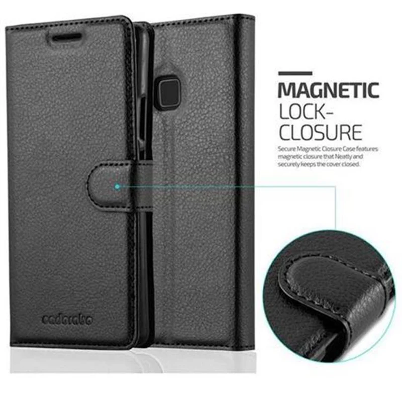 Cadorabo Hülle kompatibel mit Huawei P9 LITE 2016 / G9 LITE Schutzhülle mit Magnetverschluss, Standfunktion und Kartenfach