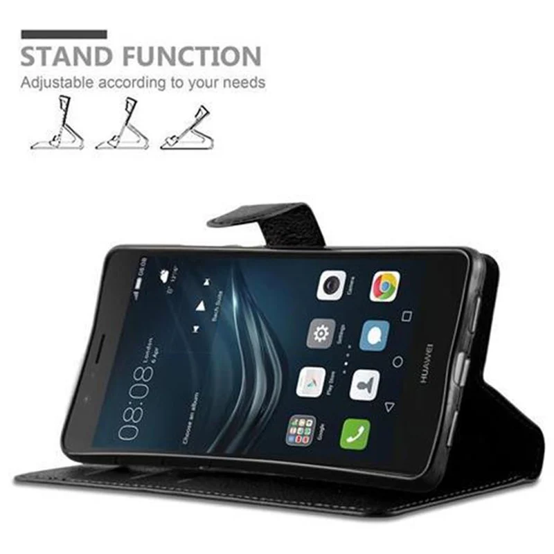 Cadorabo Hülle kompatibel mit Huawei P9 LITE 2016 / G9 LITE Schutzhülle mit Magnetverschluss, Standfunktion und Kartenfach
