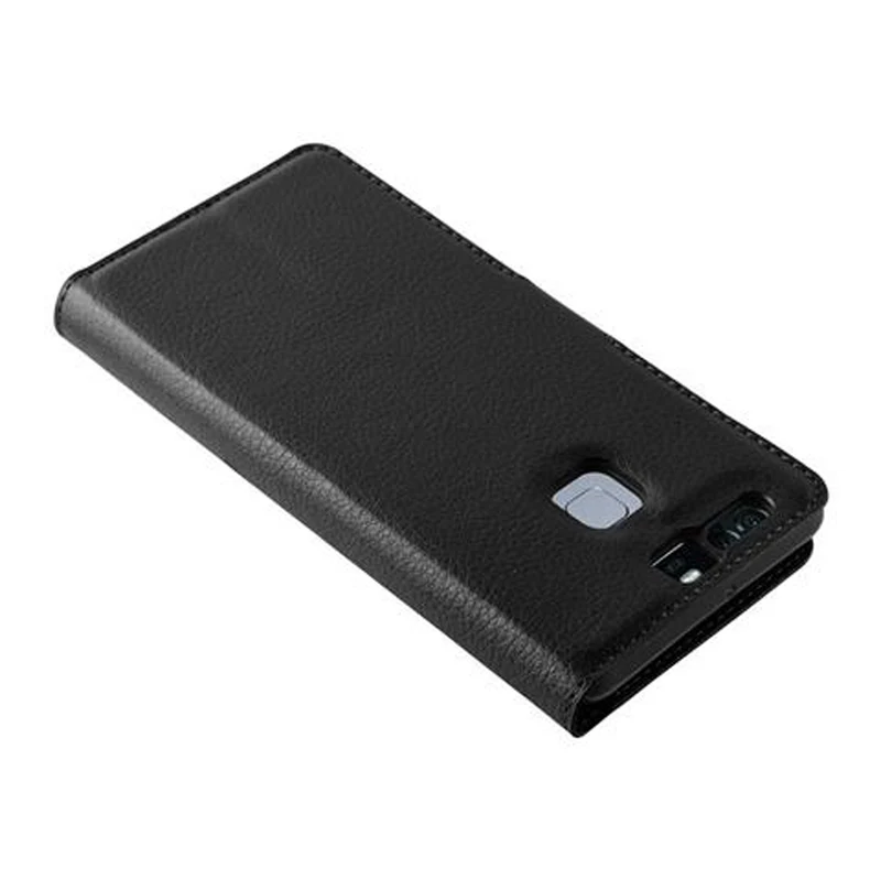 Cadorabo Hülle kompatibel mit Huawei P9 Schutzhülle mit Magnetverschluss, Standfunktion und Kartenfach
