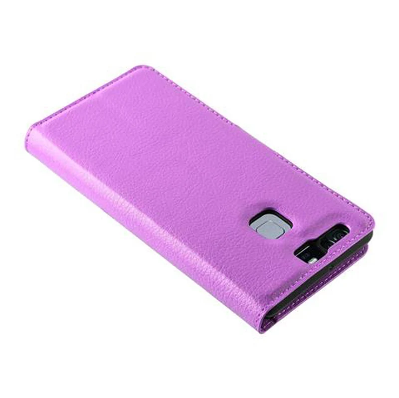 Cadorabo Hülle kompatibel mit Huawei P9 Schutzhülle mit Magnetverschluss, Standfunktion und Kartenfach