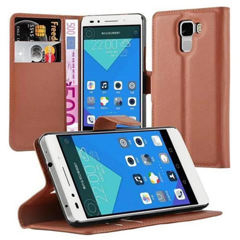 Cadorabo Hülle kompatibel mit Honor 7 Schutzhülle mit Magnetverschluss, Standfunktion und Kartenfach
