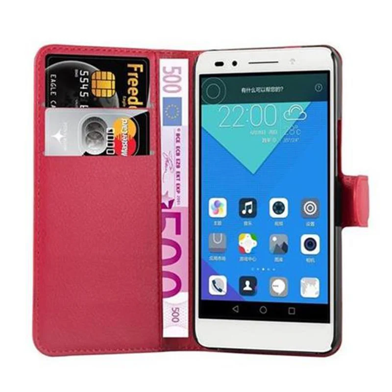 Cadorabo Hülle kompatibel mit Honor 7 Schutzhülle mit Magnetverschluss, Standfunktion und Kartenfach