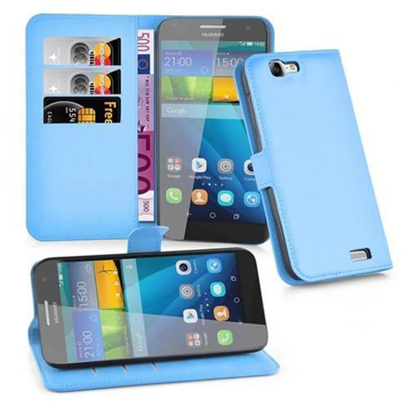 Cadorabo Hülle kompatibel mit Huawei ASCEND G7 Schutzhülle mit Magnetverschluss, Standfunktion und Kartenfach