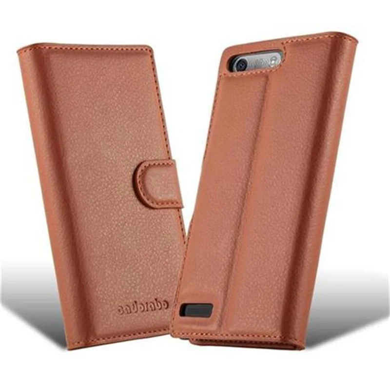 Cadorabo Hülle kompatibel mit Huawei ASCEND G6 Schutzhülle mit Magnetverschluss, Standfunktion und Kartenfach