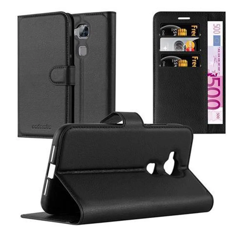Cadorabo Hülle kompatibel mit Huawei ASCEND G7 PLUS / G8 / GX8 Schutzhülle mit Magnetverschluss, Standfunktion und Kartenfach