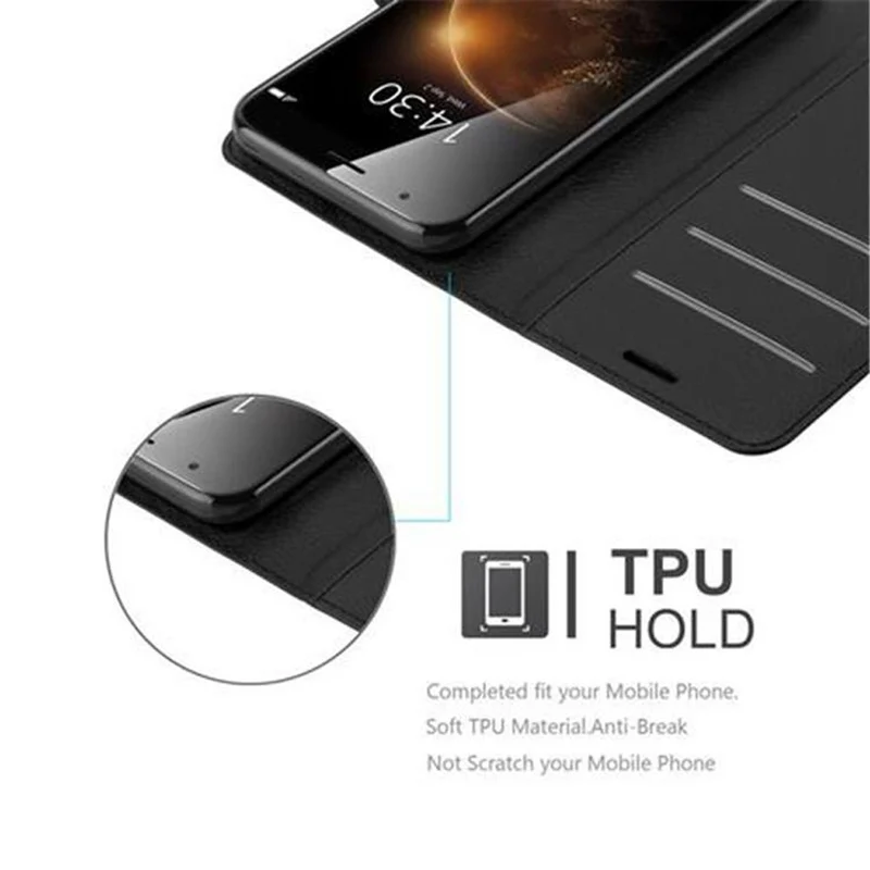 Cadorabo Hülle kompatibel mit Huawei ASCEND G7 PLUS / G8 / GX8 Schutzhülle mit Magnetverschluss, Standfunktion und Kartenfach