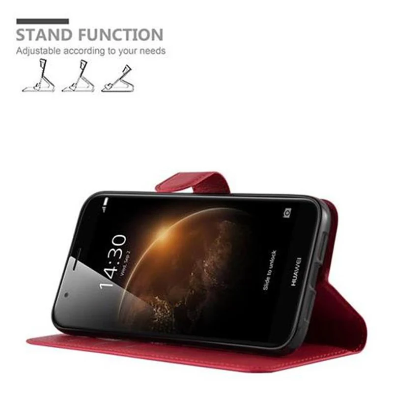 Cadorabo Hülle kompatibel mit Huawei ASCEND G7 PLUS / G8 / GX8 Schutzhülle mit Magnetverschluss, Standfunktion und Kartenfach