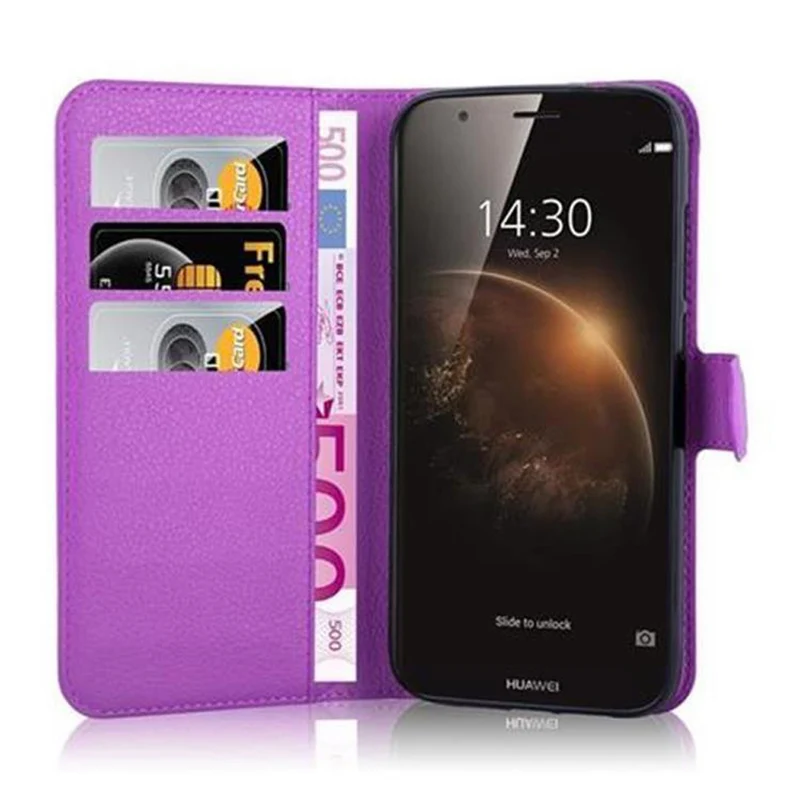 Cadorabo Hülle kompatibel mit Huawei ASCEND G7 PLUS / G8 / GX8 Schutzhülle mit Magnetverschluss, Standfunktion und Kartenfach