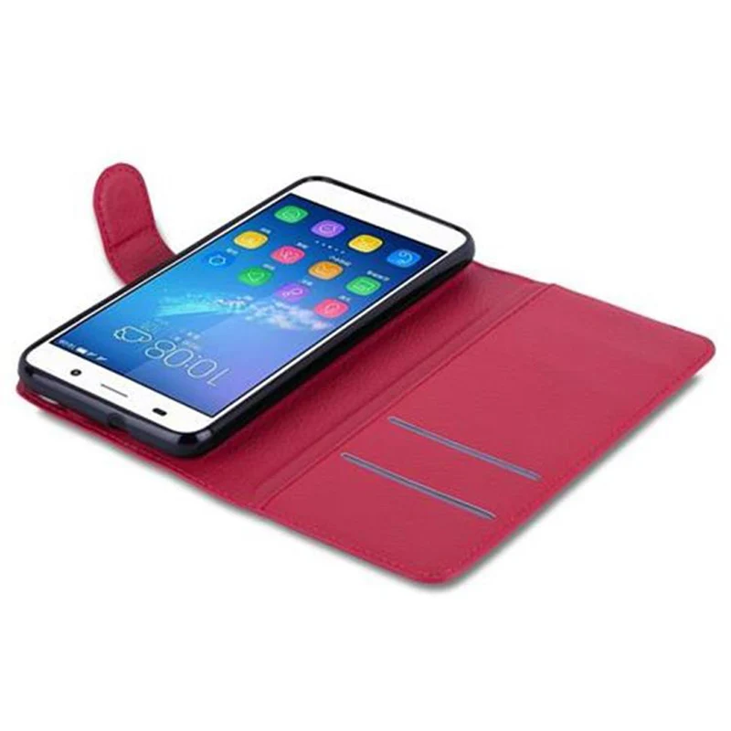 Cadorabo Hülle kompatibel mit Huawei Y6 2015 / Honor 4A Schutzhülle mit Magnetverschluss, Standfunktion und Kartenfach