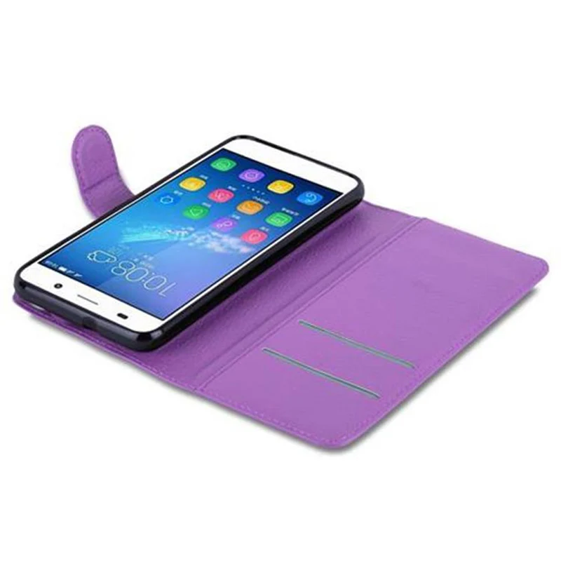 Cadorabo Hülle kompatibel mit Huawei Y6 2015 / Honor 4A Schutzhülle mit Magnetverschluss, Standfunktion und Kartenfach