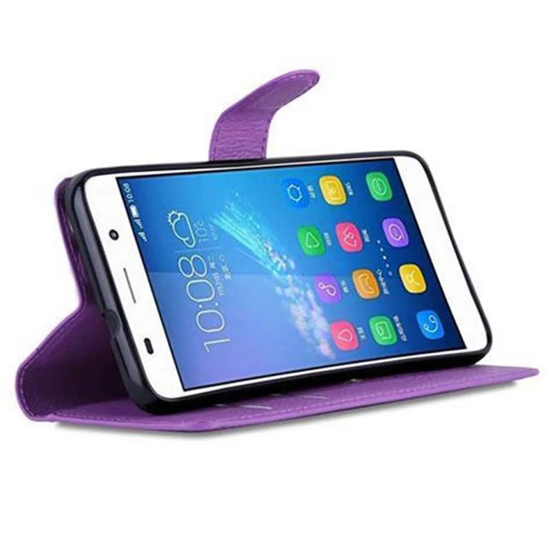 Cadorabo Hülle kompatibel mit Huawei Y6 2015 / Honor 4A Schutzhülle mit Magnetverschluss, Standfunktion und Kartenfach