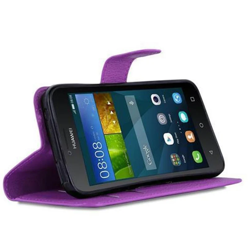Cadorabo Hülle kompatibel mit Huawei Y5 2015 / Y5C / Y540 / Y541 / Y520 Schutzhülle mit Magnetverschluss, Standfunktion und Kartenfach