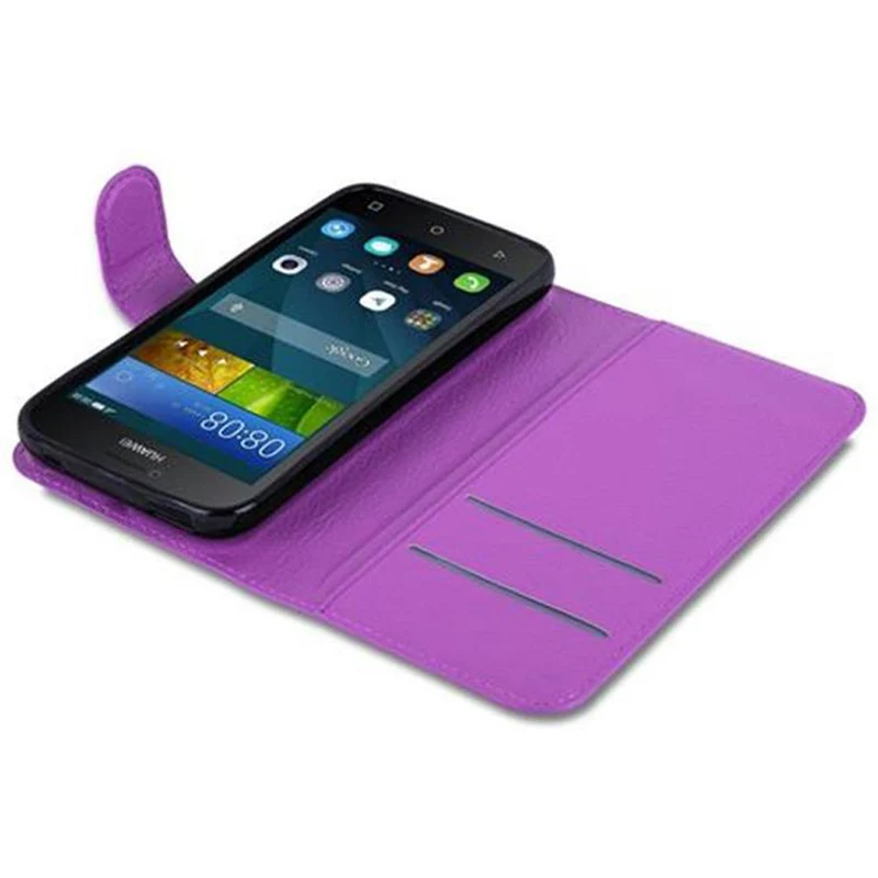 Cadorabo Hülle kompatibel mit Huawei Y5 2015 / Y5C / Y540 / Y541 / Y520 Schutzhülle mit Magnetverschluss, Standfunktion und Kartenfach