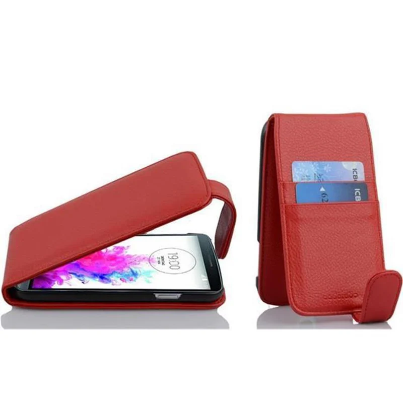 Cadorabo Hülle kompatibel mit LG G3 Schutzhülle im Flip Design aus strukturiertem Kunstleder