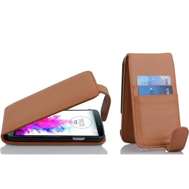 Cadorabo Hülle kompatibel mit LG G3 Schutzhülle im Flip Design aus strukturiertem Kunstleder