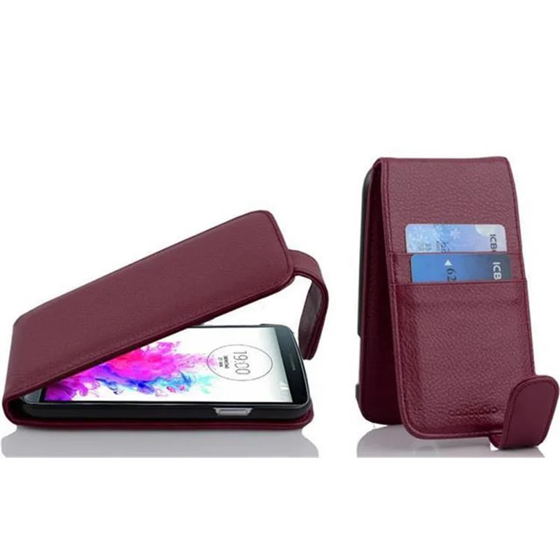 Cadorabo Hülle kompatibel mit LG G3 Schutzhülle im Flip Design aus strukturiertem Kunstleder