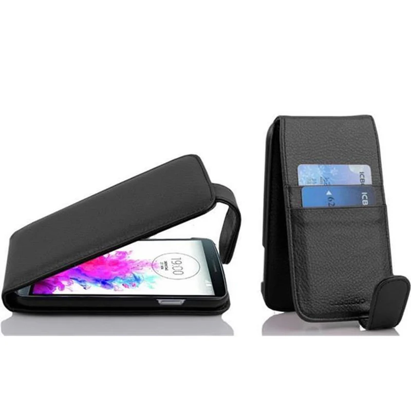 Cadorabo Hülle kompatibel mit LG G3 Schutzhülle im Flip Design aus strukturiertem Kunstleder