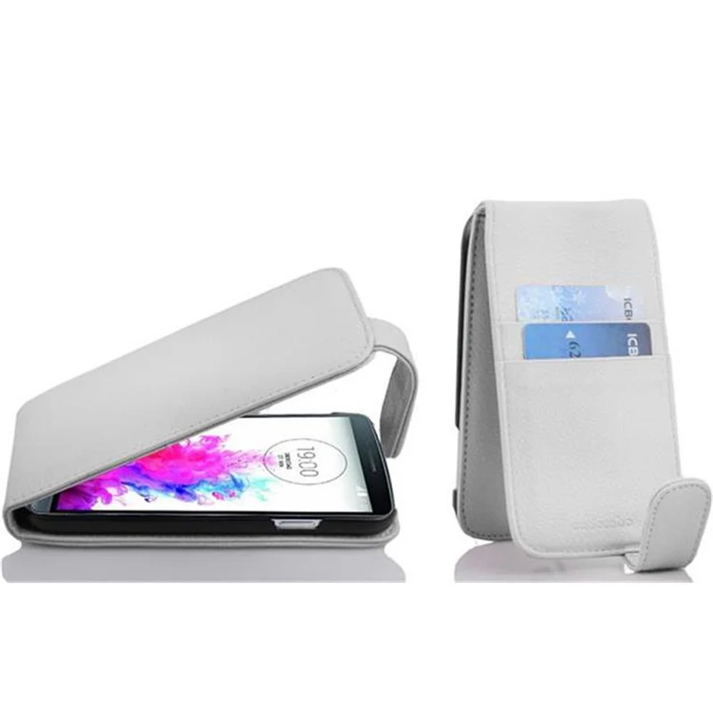 Cadorabo Hülle kompatibel mit LG G3 Schutzhülle im Flip Design aus strukturiertem Kunstleder
