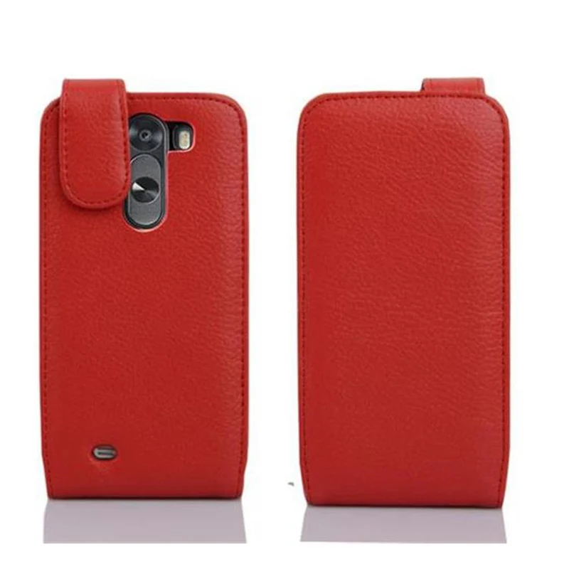 Cadorabo Hülle kompatibel mit LG G3 Schutzhülle im Flip Design aus strukturiertem Kunstleder