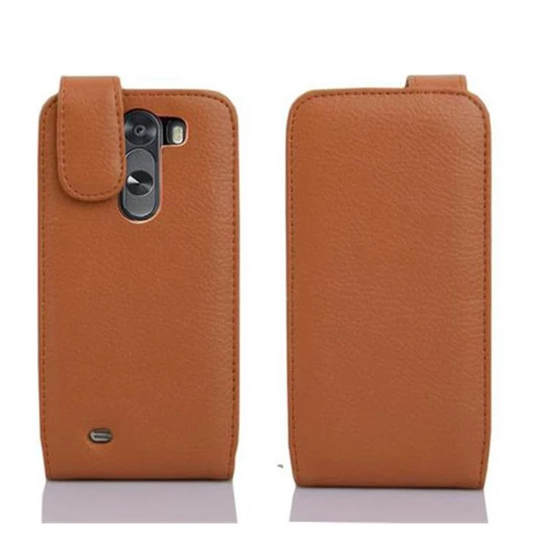 Cadorabo Hülle kompatibel mit LG G3 Schutzhülle im Flip Design aus strukturiertem Kunstleder