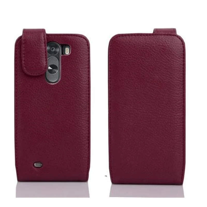 Cadorabo Hülle kompatibel mit LG G3 Schutzhülle im Flip Design aus strukturiertem Kunstleder
