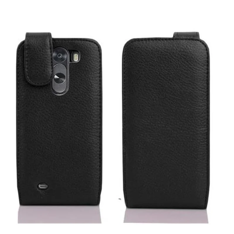 Cadorabo Hülle kompatibel mit LG G3 Schutzhülle im Flip Design aus strukturiertem Kunstleder