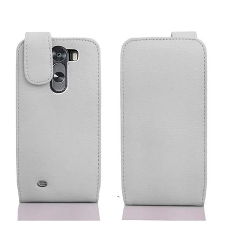 Cadorabo Hülle kompatibel mit LG G3 Schutzhülle im Flip Design aus strukturiertem Kunstleder