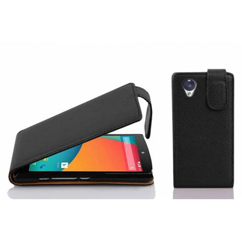 Cadorabo Hülle kompatibel mit LG Google NEXUS 5 Schutzhülle im Flip Design aus strukturiertem Kunstleder