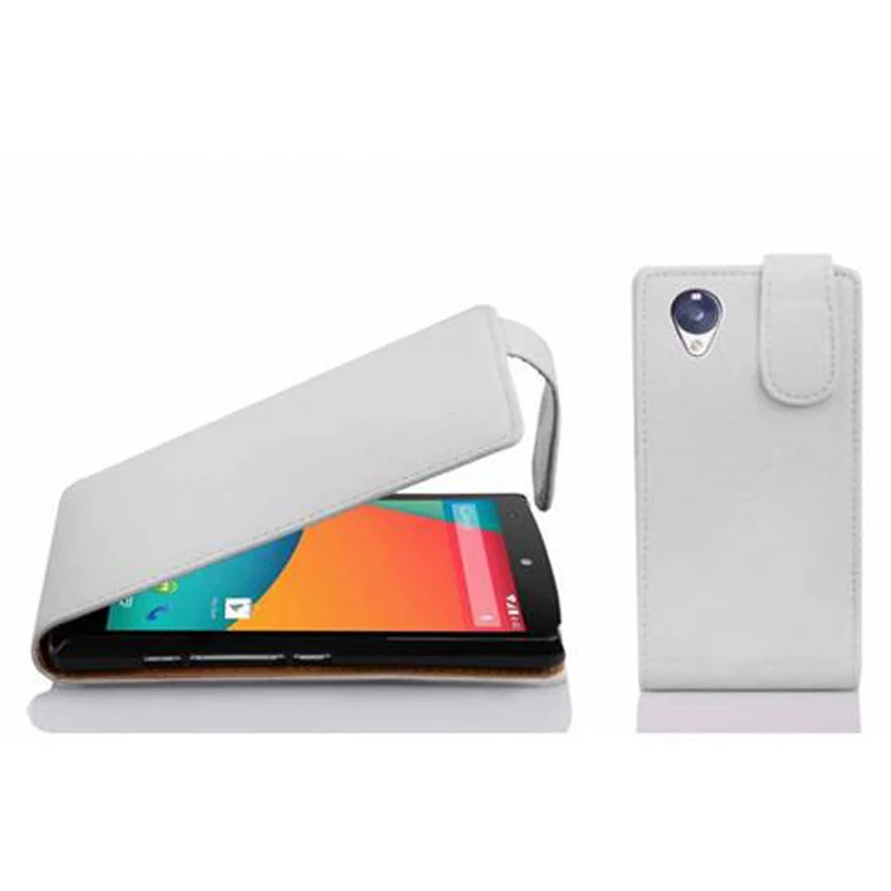 Cadorabo Hülle kompatibel mit LG Google NEXUS 5 Schutzhülle im Flip Design aus strukturiertem Kunstleder