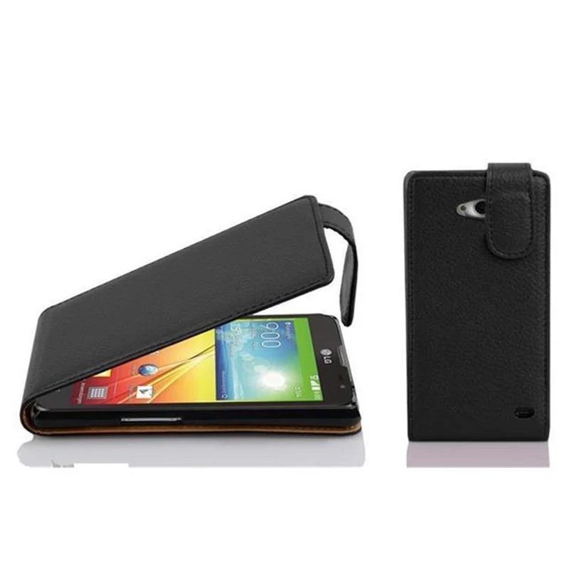 Cadorabo Hülle kompatibel mit LG L90 (1. SIM) Schutzhülle im Flip Design aus strukturiertem Kunstleder