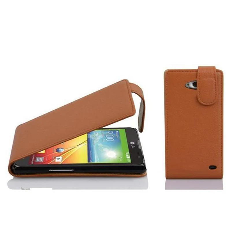 Cadorabo Hülle kompatibel mit LG L90 (1. SIM) Schutzhülle im Flip Design aus strukturiertem Kunstleder