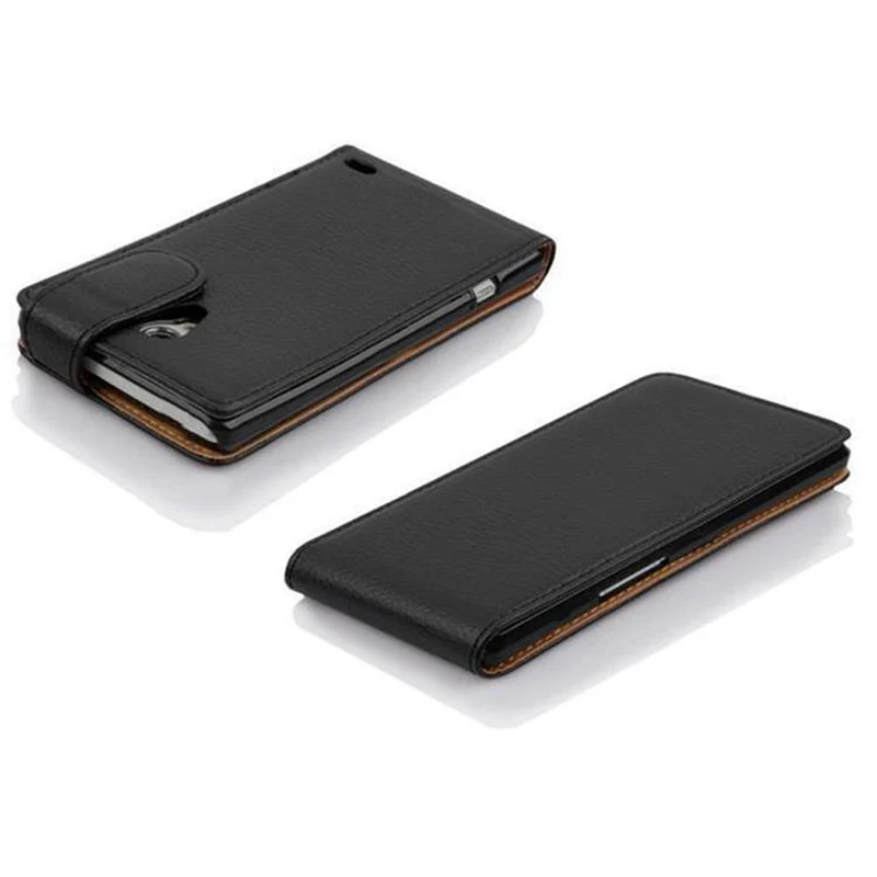 Cadorabo Hülle kompatibel mit LG L70 (1. SIM) Schutzhülle im Flip Design aus strukturiertem Kunstleder