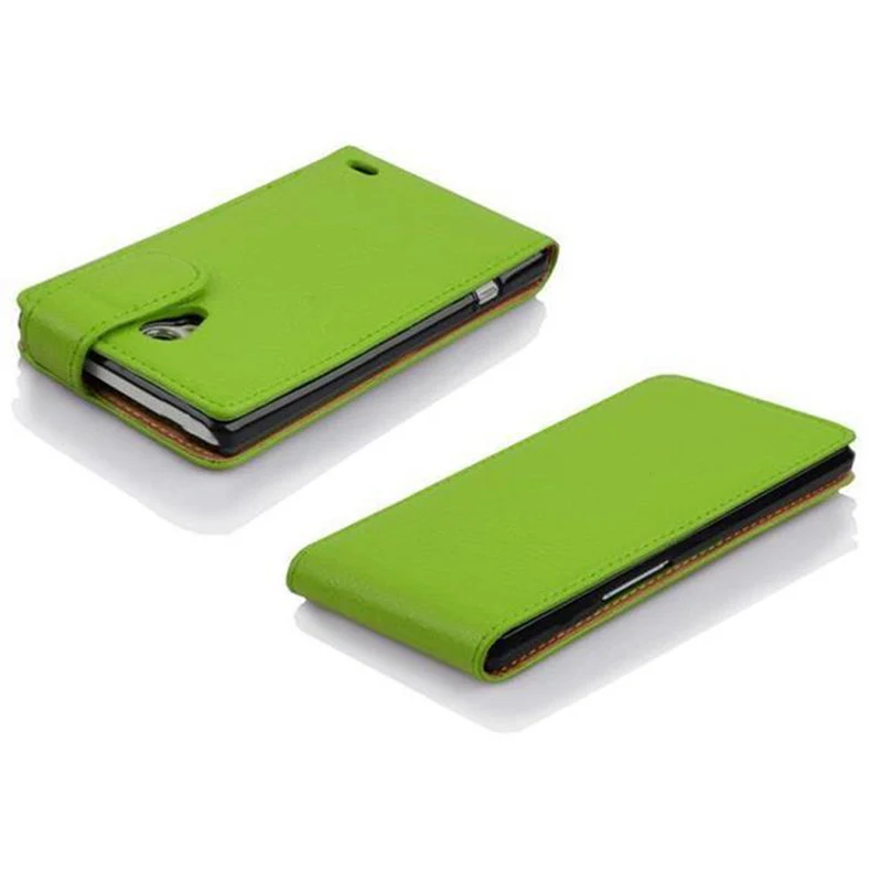Cadorabo Hülle kompatibel mit LG L70 (1. SIM) Schutzhülle im Flip Design aus strukturiertem Kunstleder