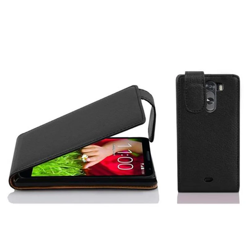 Cadorabo Hülle kompatibel mit LG G2 MINI Schutzhülle im Flip Design aus strukturiertem Kunstleder