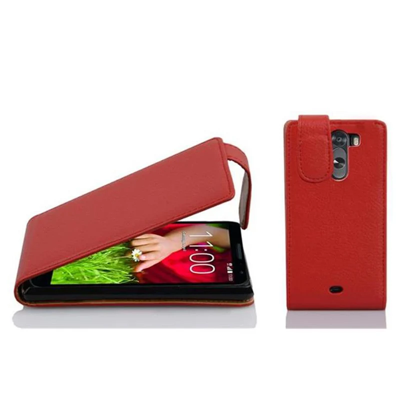 Cadorabo Hülle kompatibel mit LG G2 MINI Schutzhülle im Flip Design aus strukturiertem Kunstleder