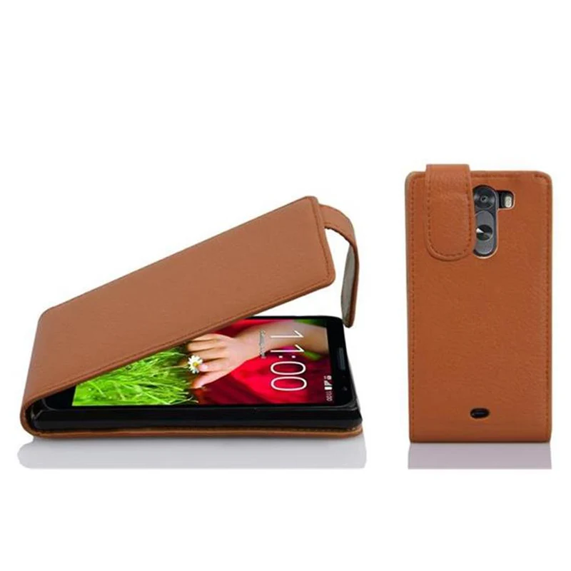 Cadorabo Hülle kompatibel mit LG G2 MINI Schutzhülle im Flip Design aus strukturiertem Kunstleder